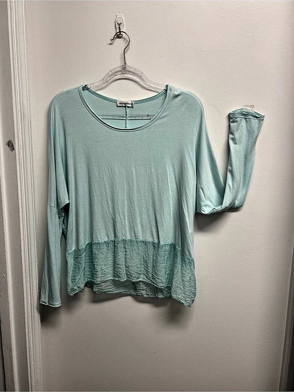 Nina Kendosa Aqua Green Long Sleeve Tunic